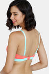 Zivame Beautiful Basics Padded Non Wired 3/4Th Coverage T-Shirt Bra - Georgia Peach — thumbnail 3